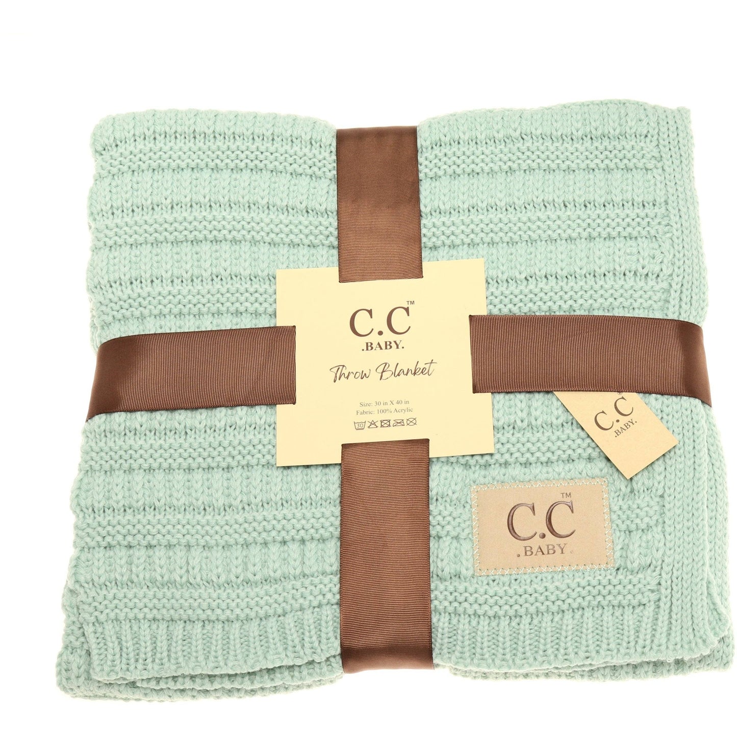 BABY C.C Solid Ribbed Knit Bedding Blanket