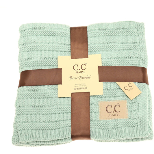 BABY C.C Solid Ribbed Knit Bedding Blanket