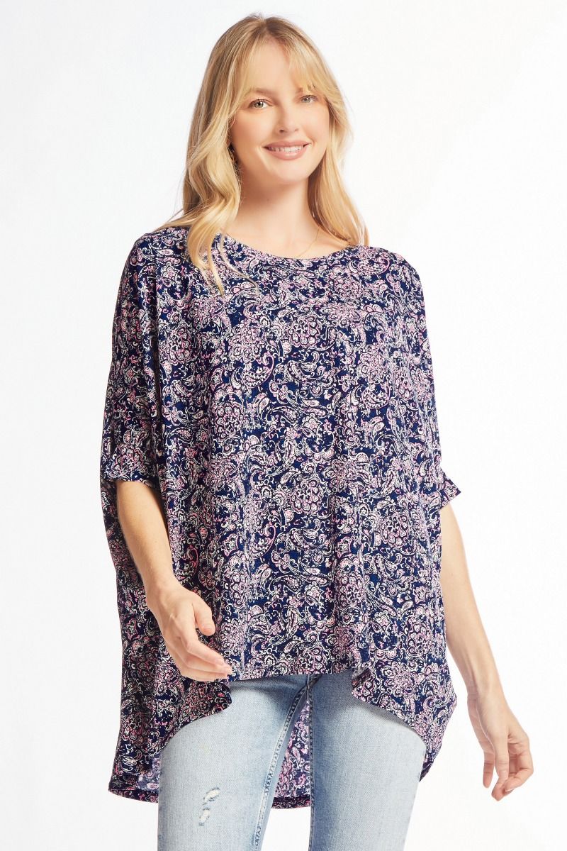 Navy Emma Tunic Top - Holden Hearts