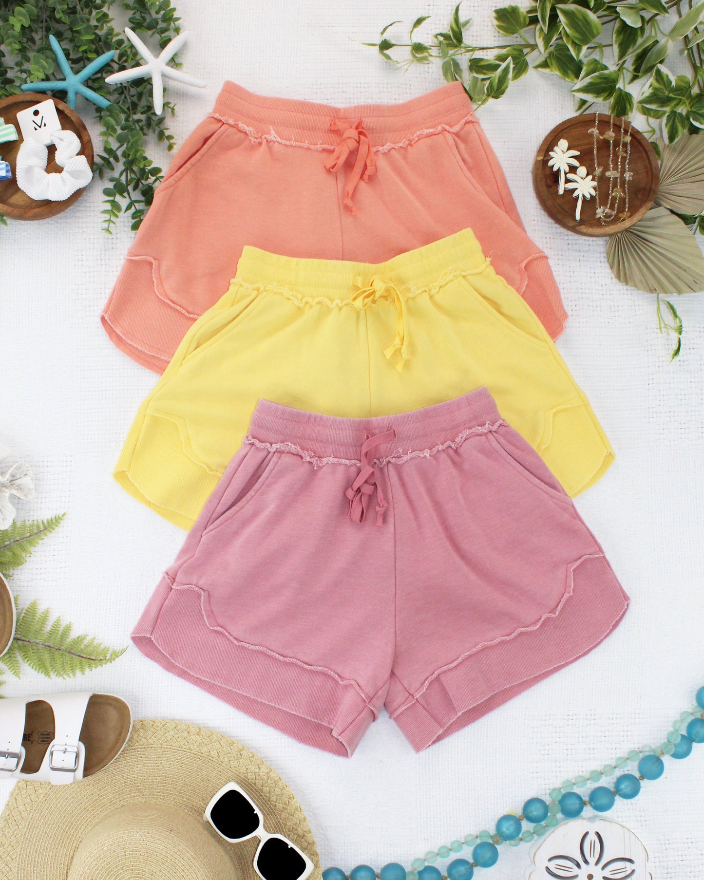 IN STOCK French Terry Stevie Shorts - Lemon FINAL SALE