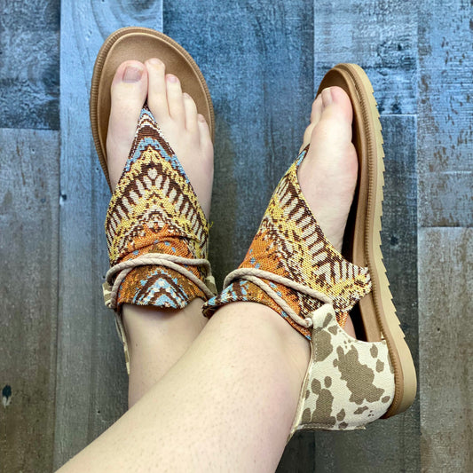 Rockin' Sandal in Cow - Holden Hearts