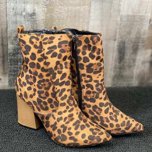 Money Moves Bootie in Leopard - Holden Hearts