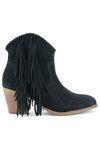 Flirty Fringe Booties in Black - Holden Hearts